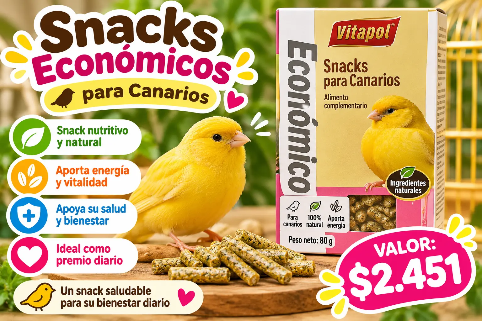 Vitapol Economic snacks para canarios
