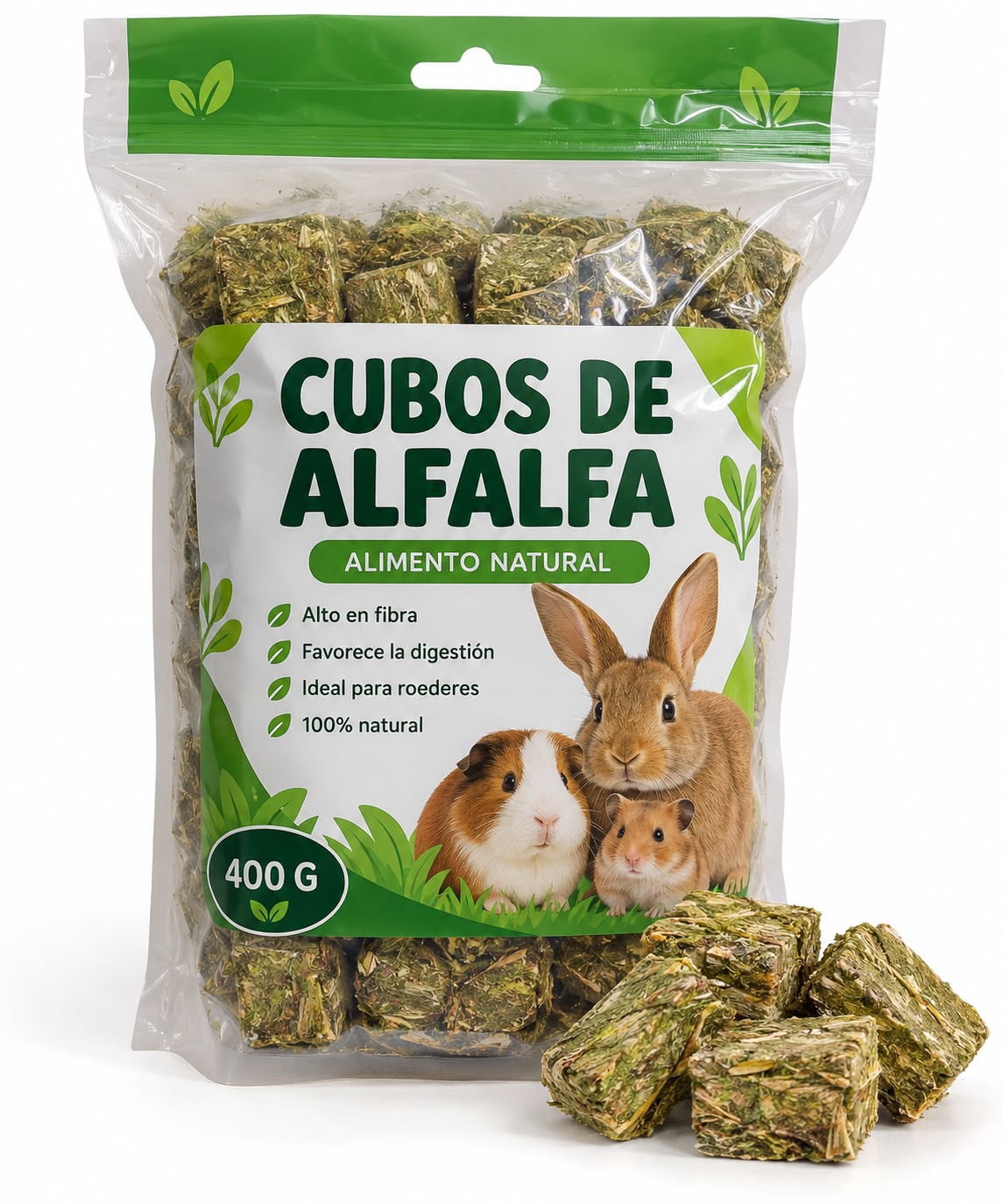 Cubos de alfalfa 400 g