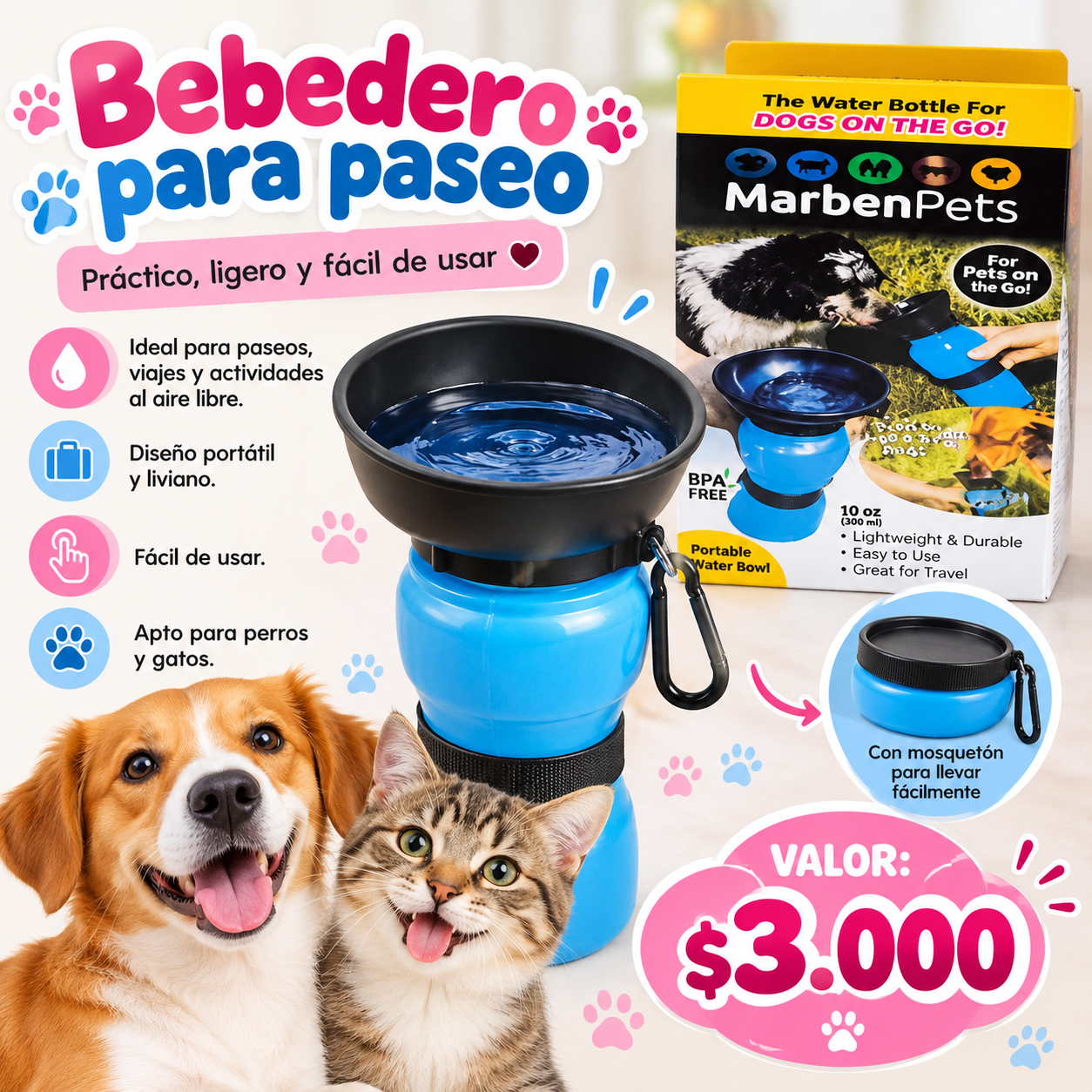 Bebedero para paseo