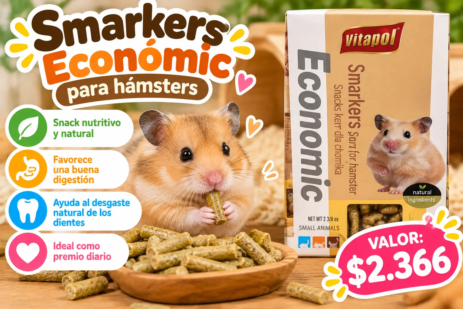 Vitapol Smakers Economic para hámsters