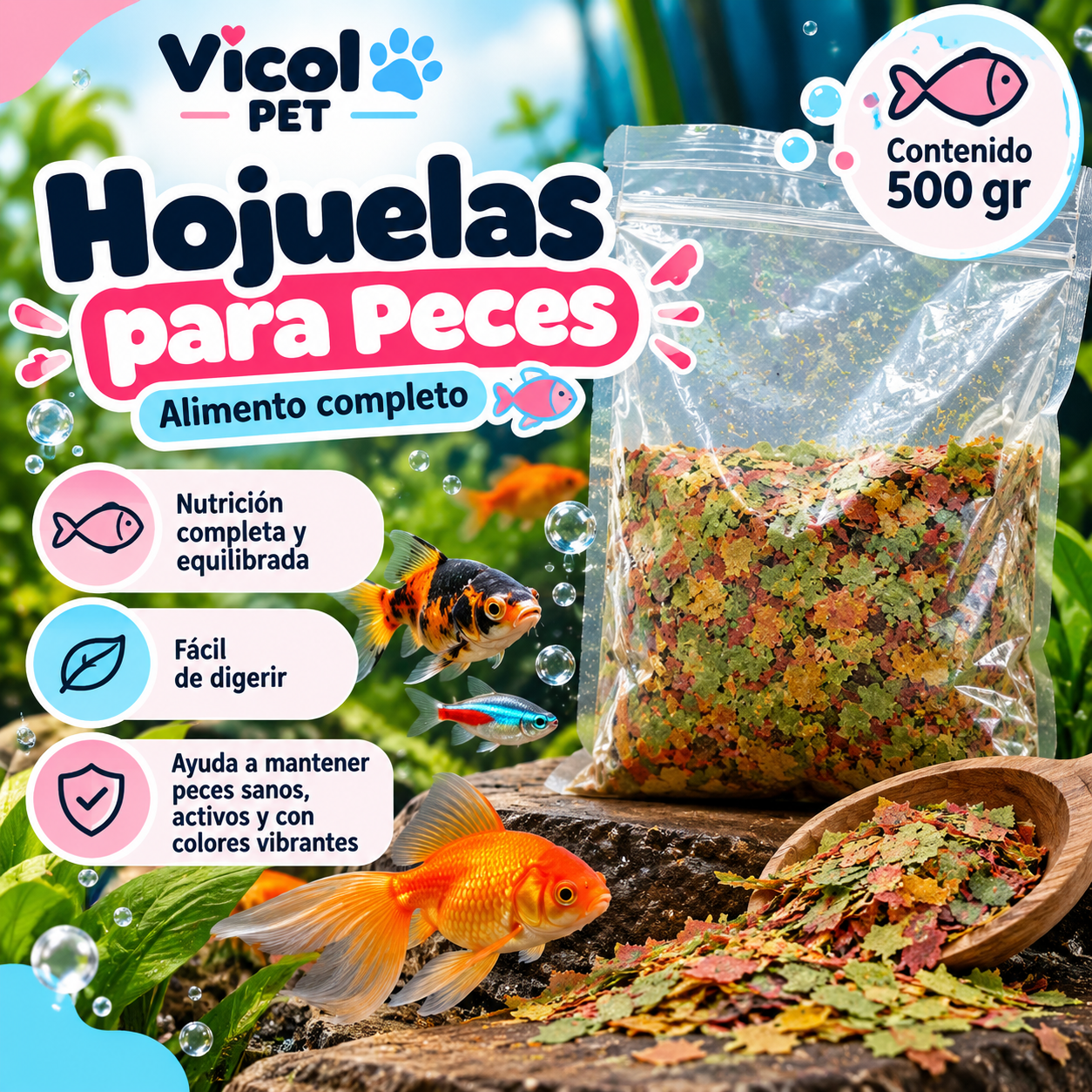 Hojuelas para peces 500 g