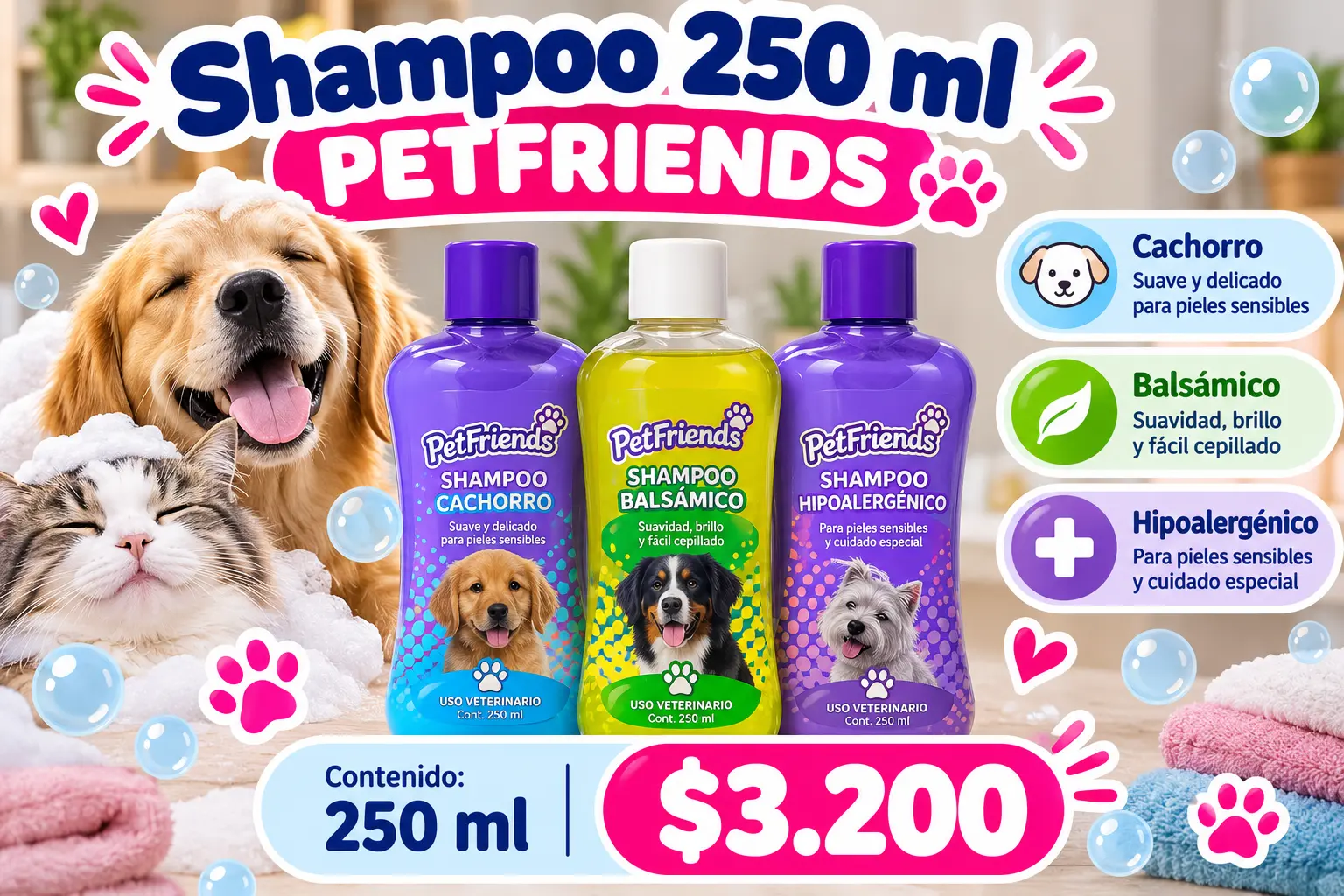 PETFRIENDS shampoo 250 ml