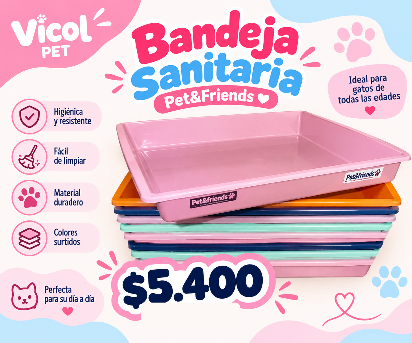 Bandeja sanitaria Pet&Friends