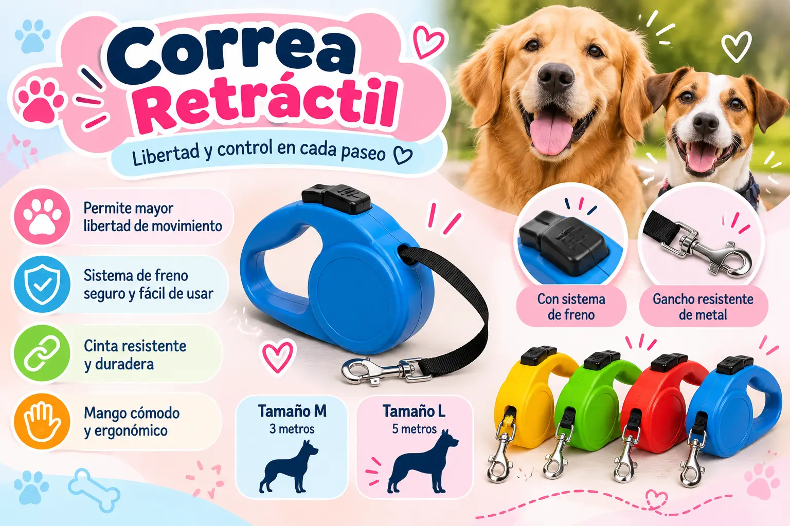 Correa retráctil