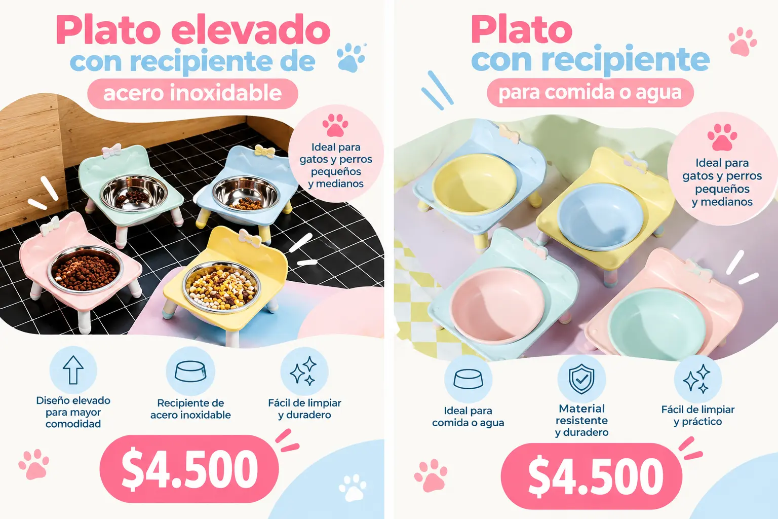 Plato elevado con recipiente