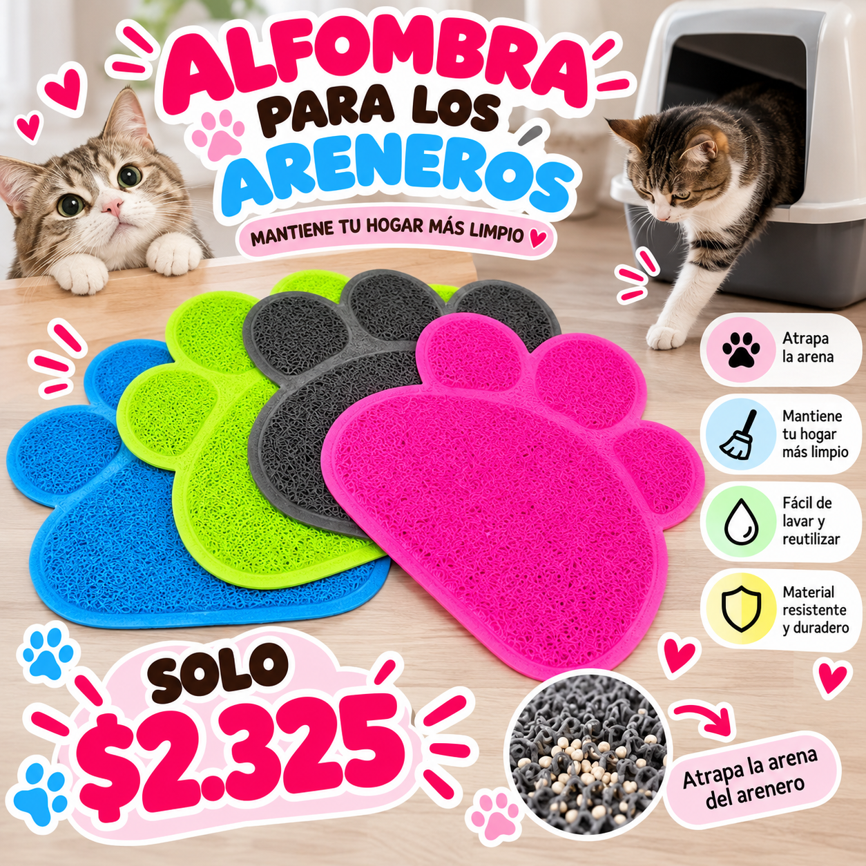 Alfombra para los areneros