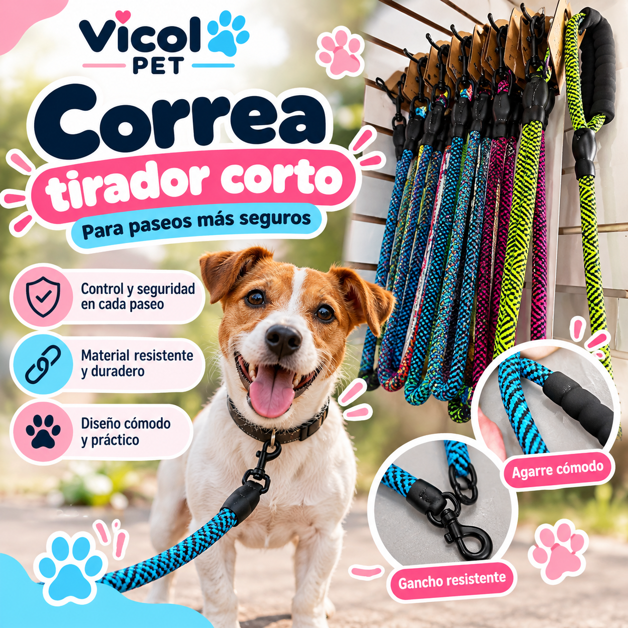 Correa tirador corto