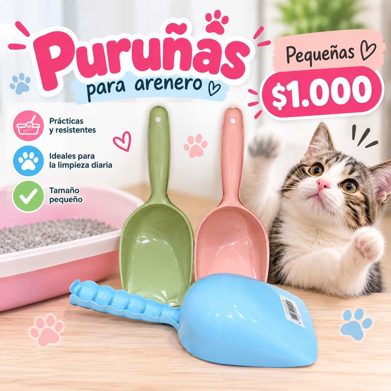Puruñas pequeñas para arenero