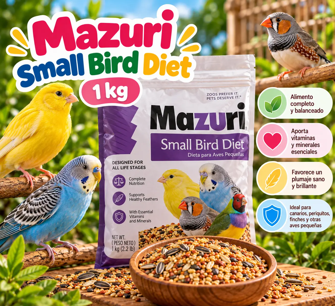 Mazuri Small Bird Diet 1 kg