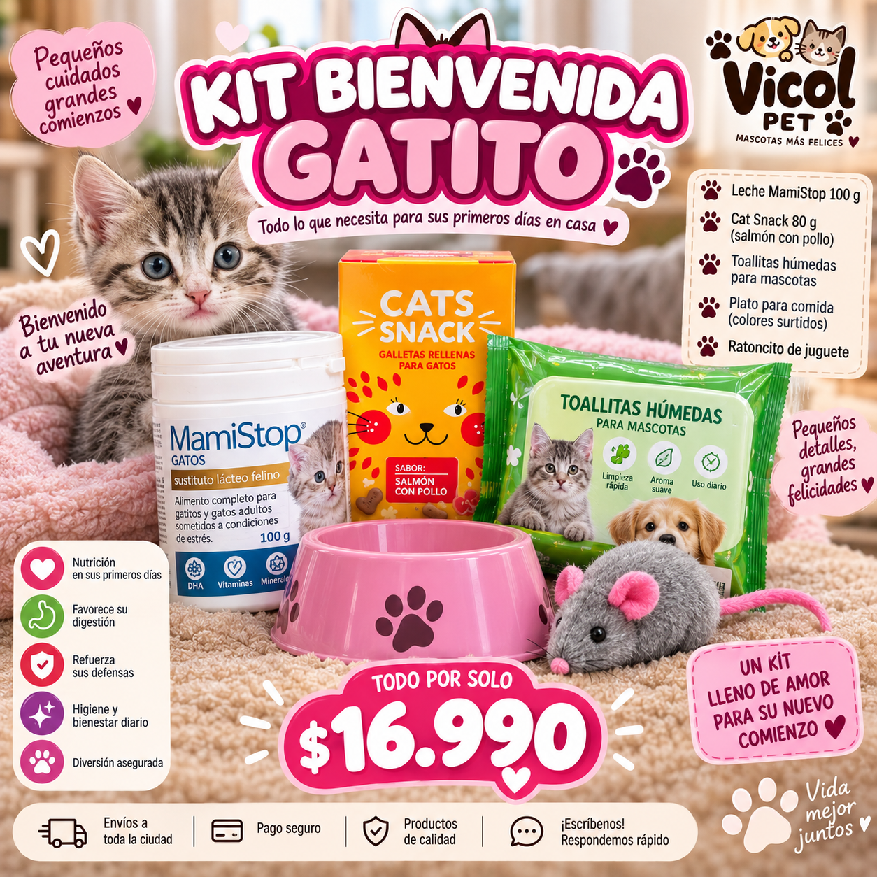 Kit Bienvenida Gatito