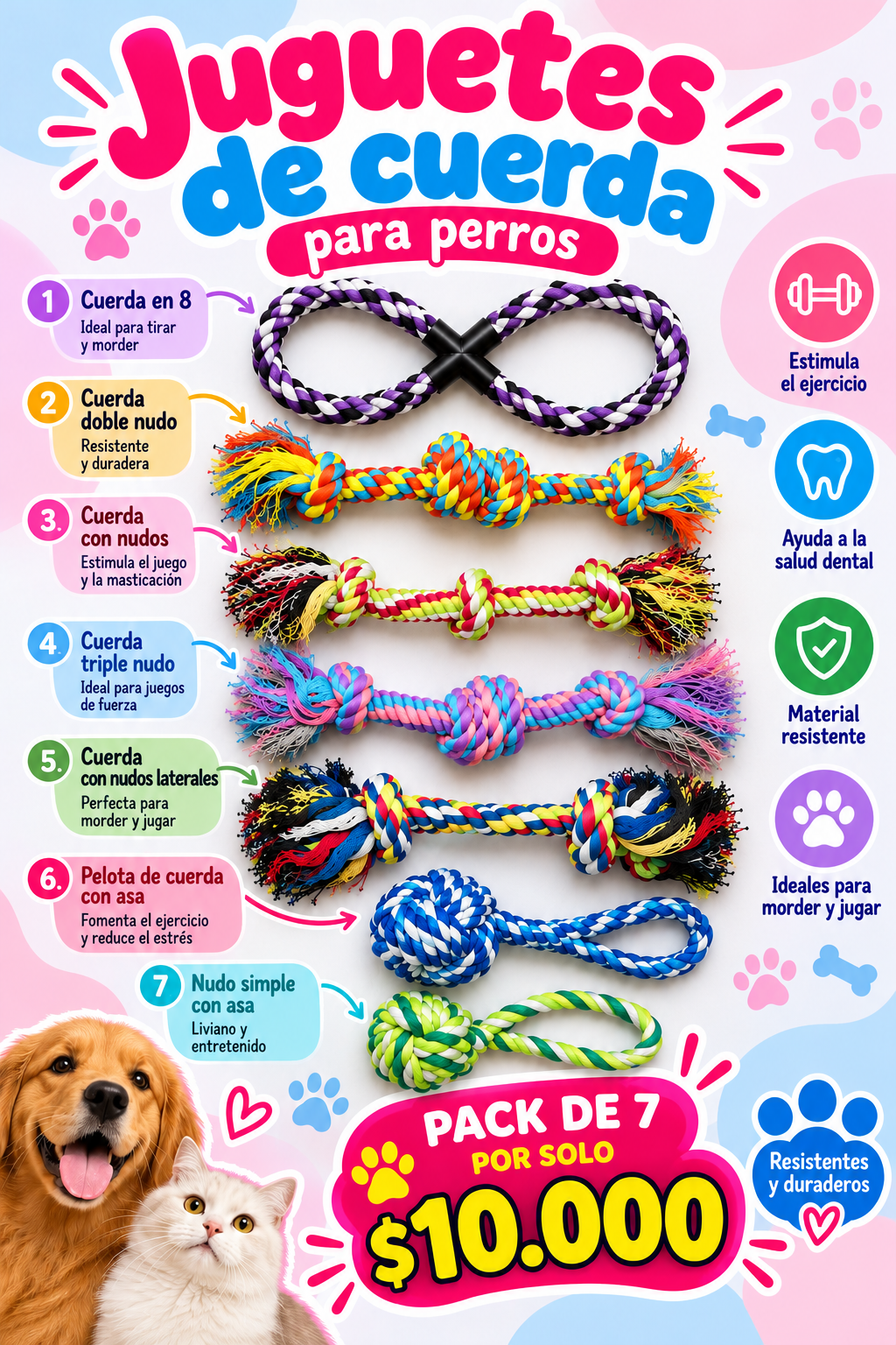 Juguete de cuerda para perros