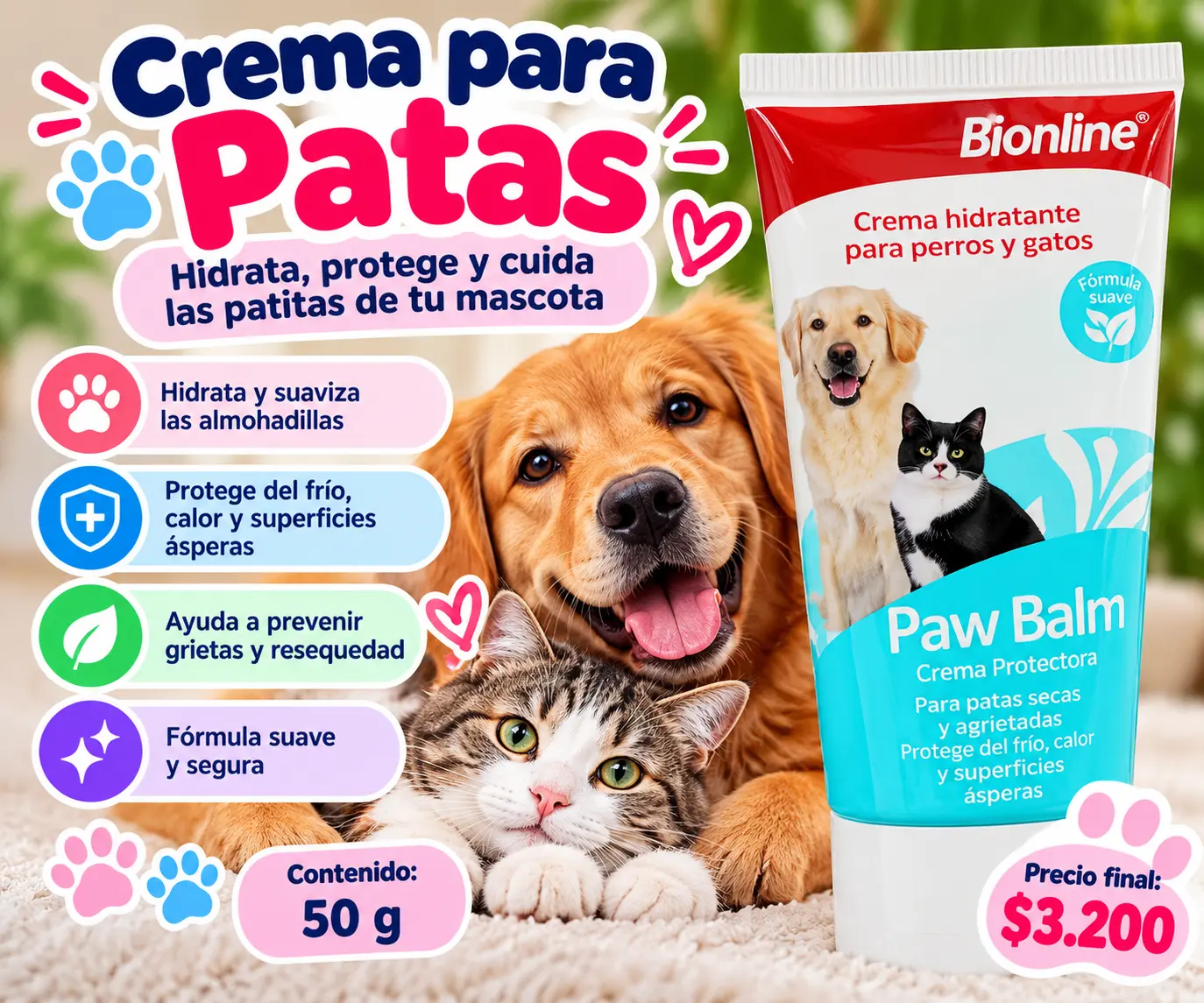 Bionline Paw Balm crema para patas 50 g