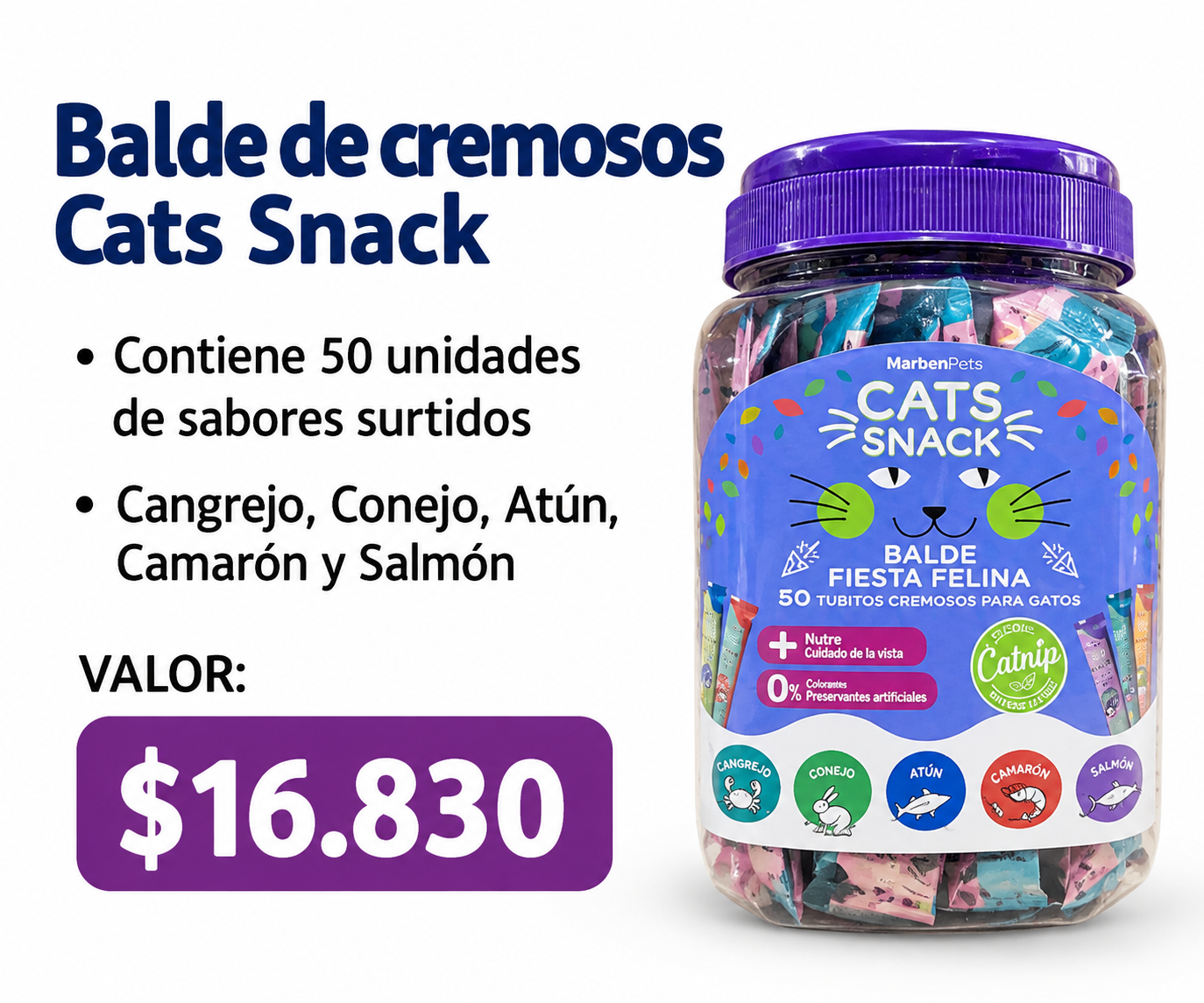 Cats Snack balde de cremosos