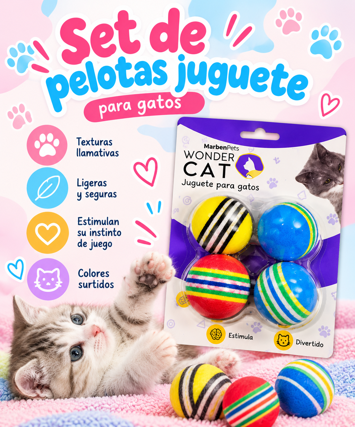 Set pelotas juguete