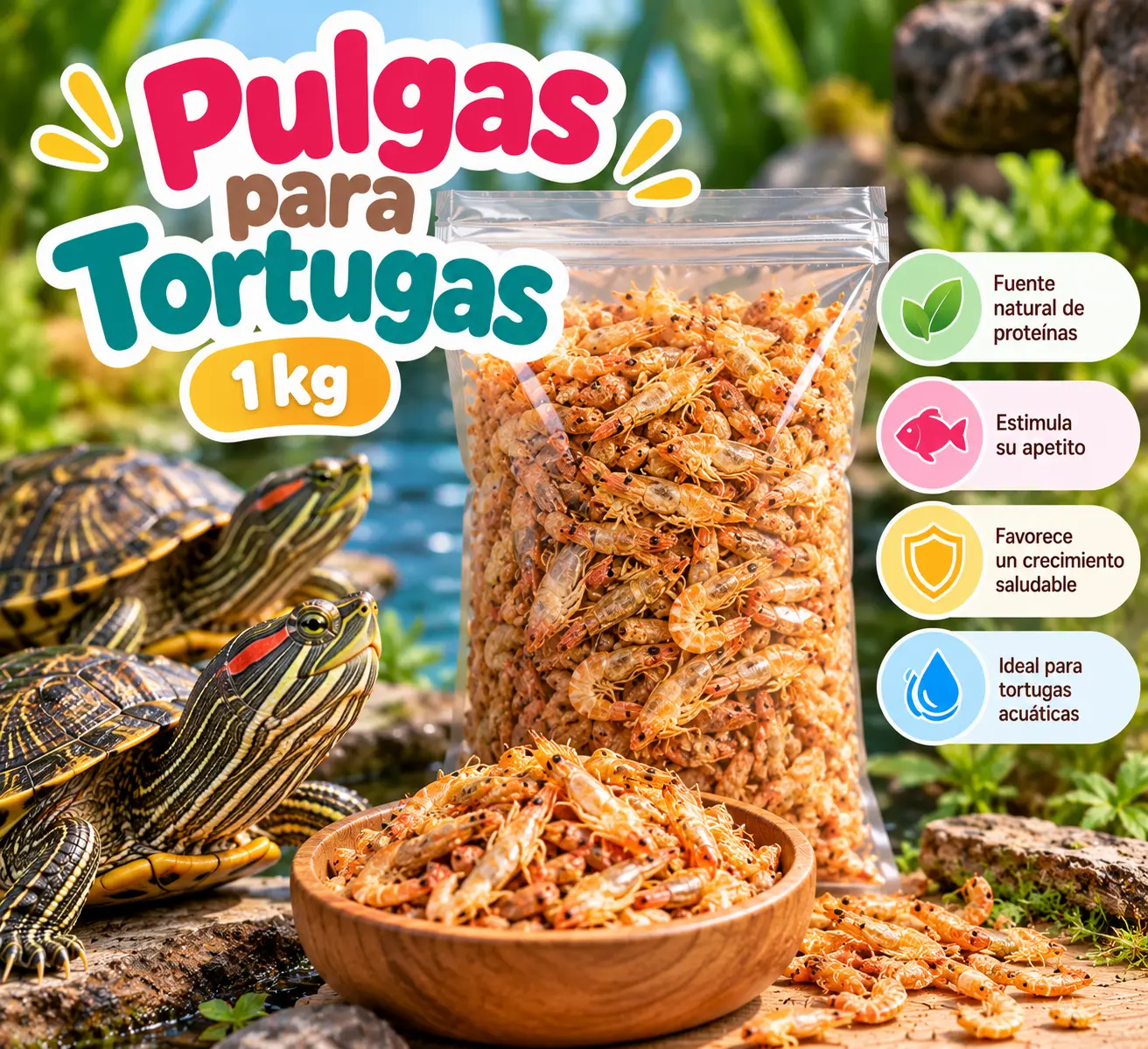 Pulgas para tortugas 1 kg