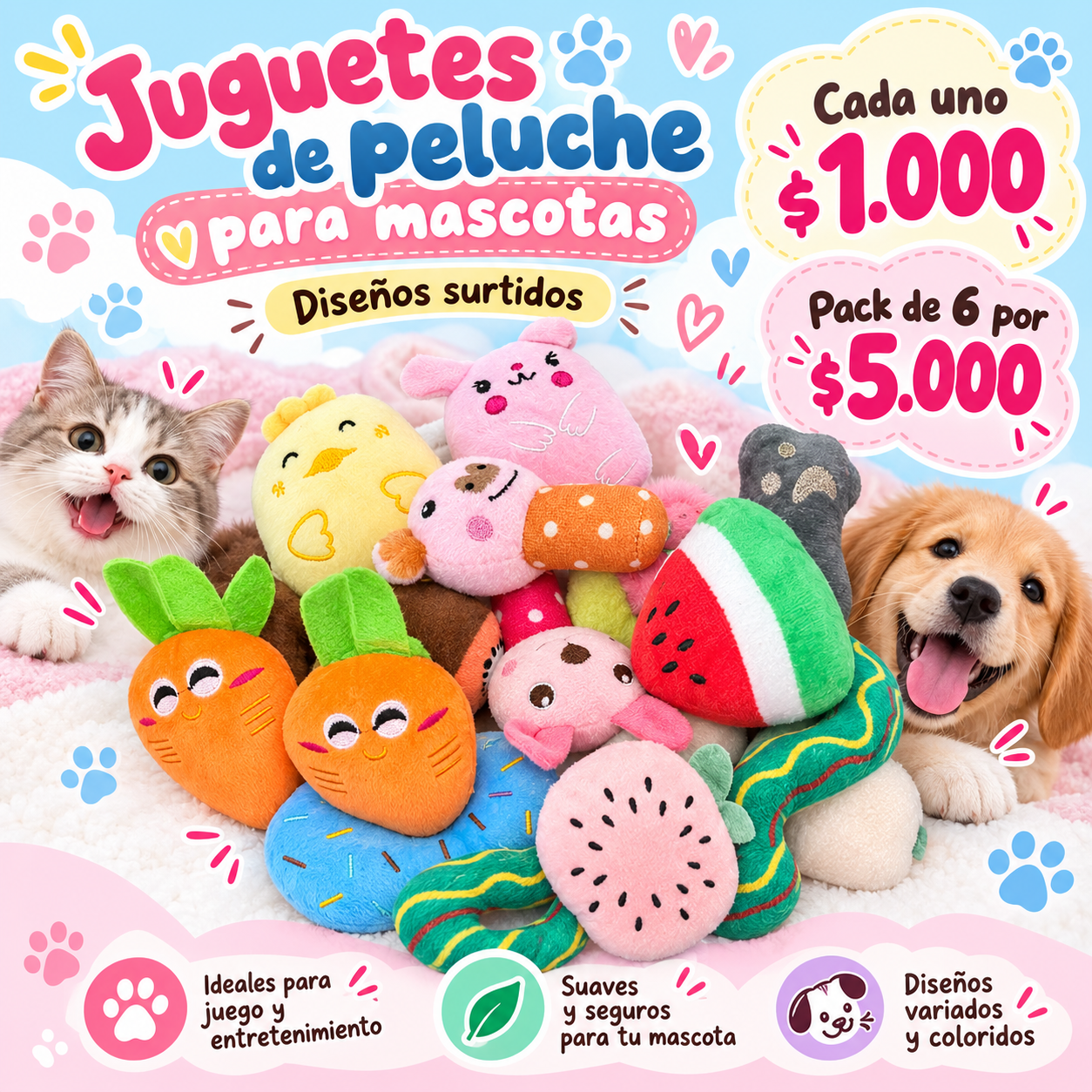 Juguetes de peluche para mascotas