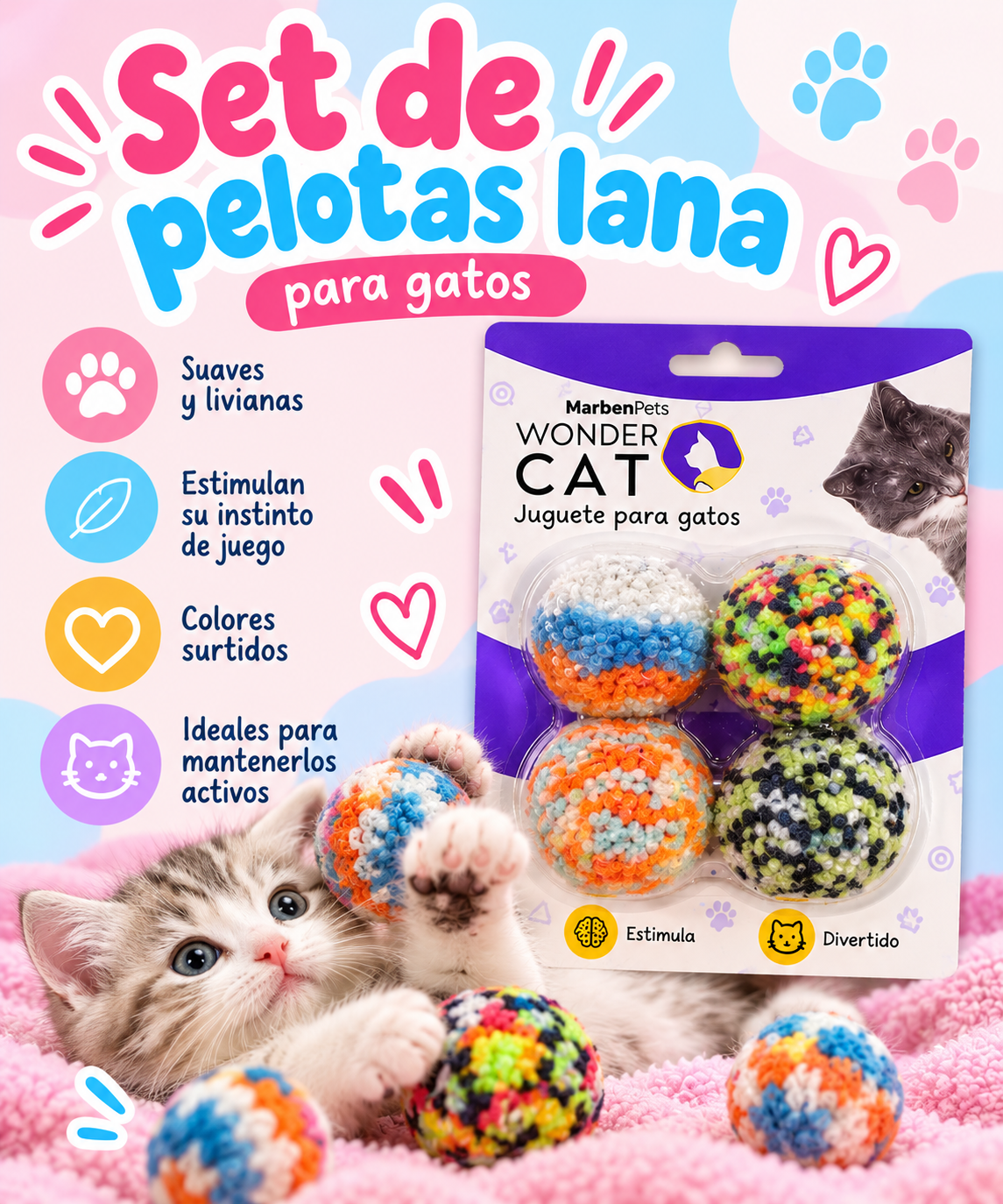 Set pelota lana