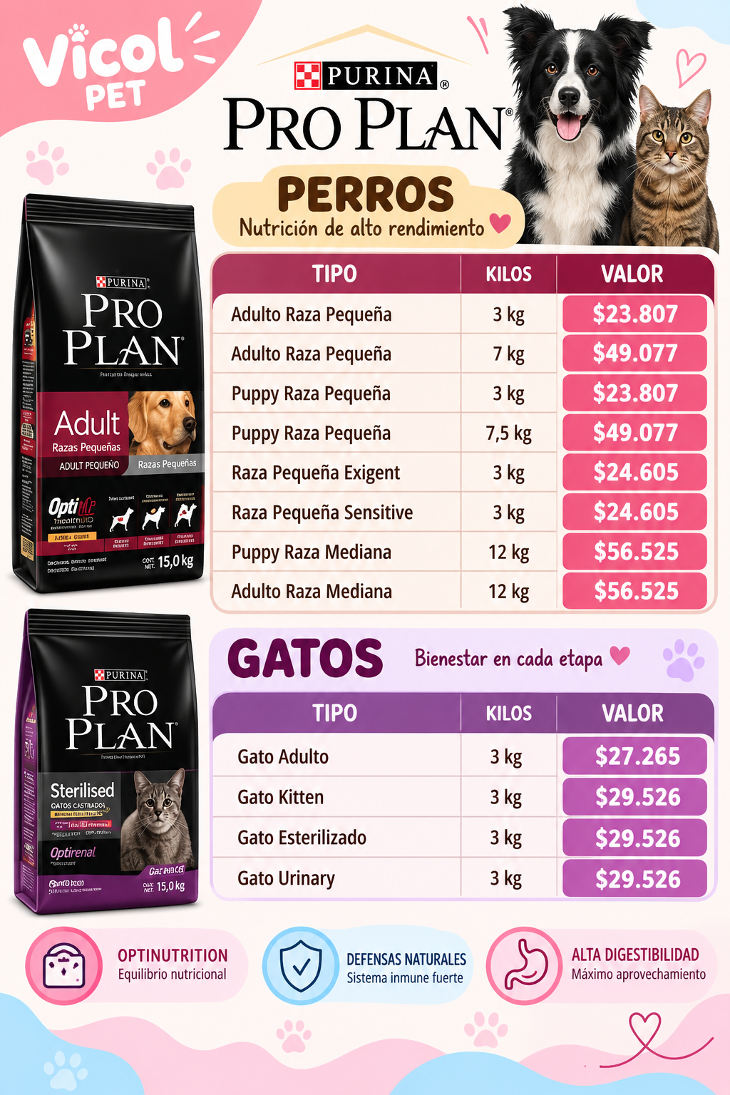 Pro Plan alimento para perros y gatos