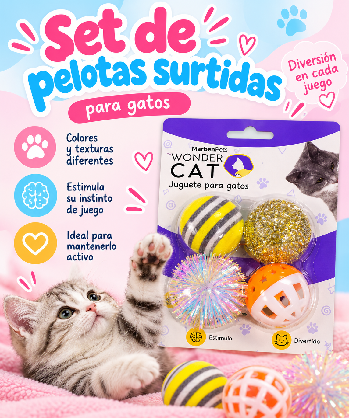 Set pelotas surtidas