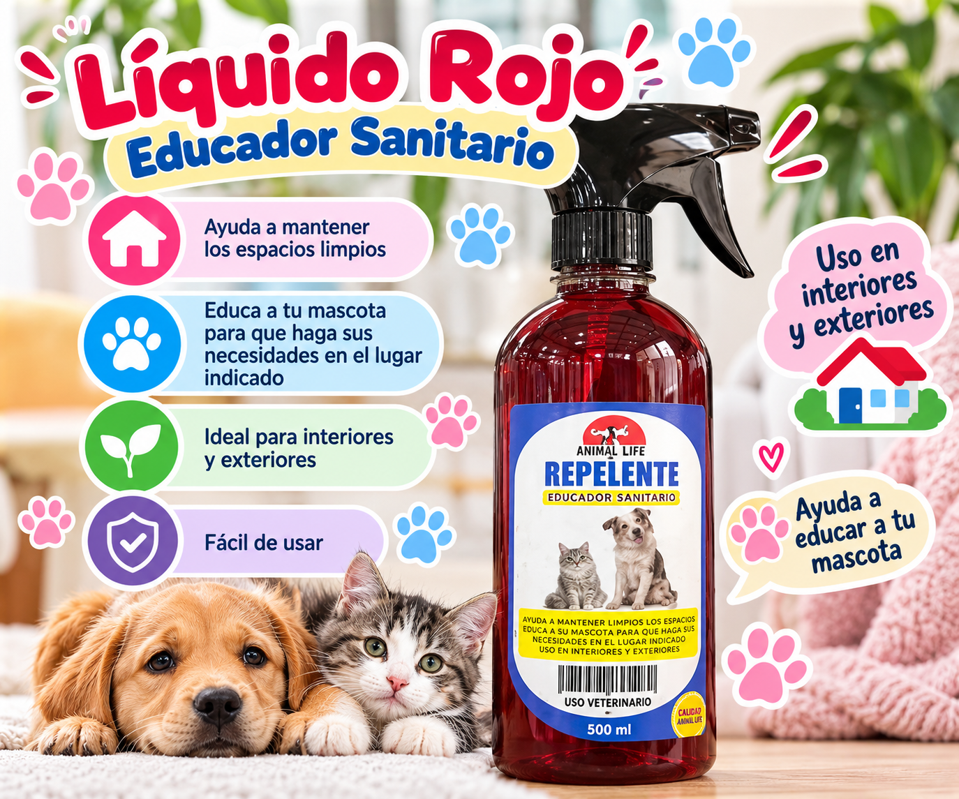Líquido rojo 500 ml educador sanitario