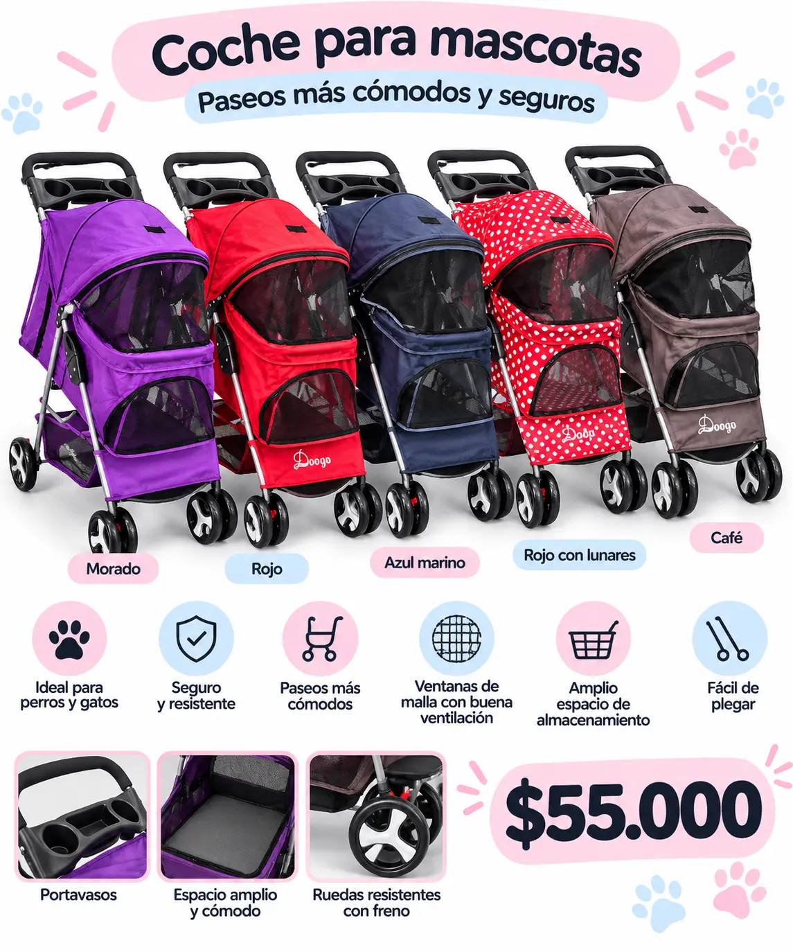 Coche para perros/gatos