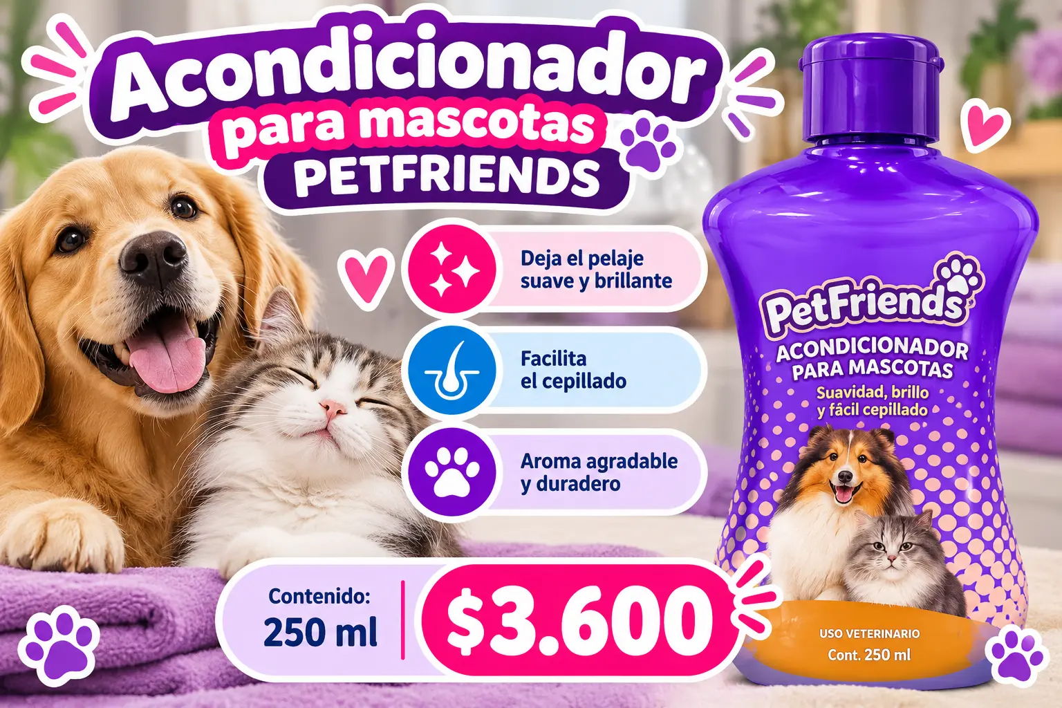 PETFRIENDS acondicionador 250 ml