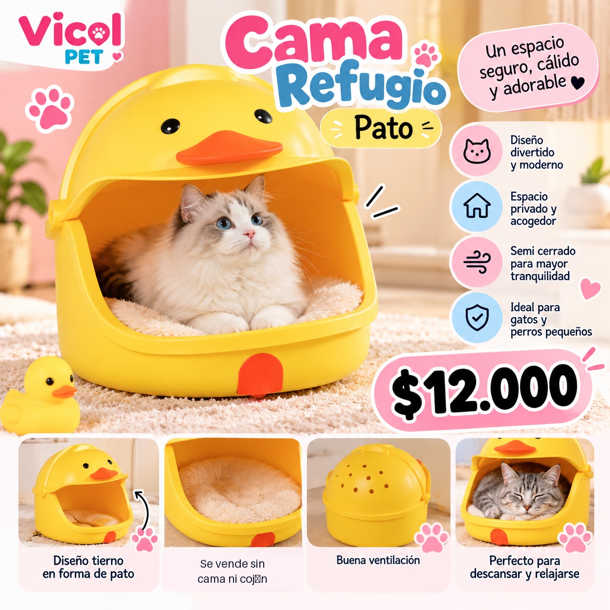 Refugio pato para mascotas