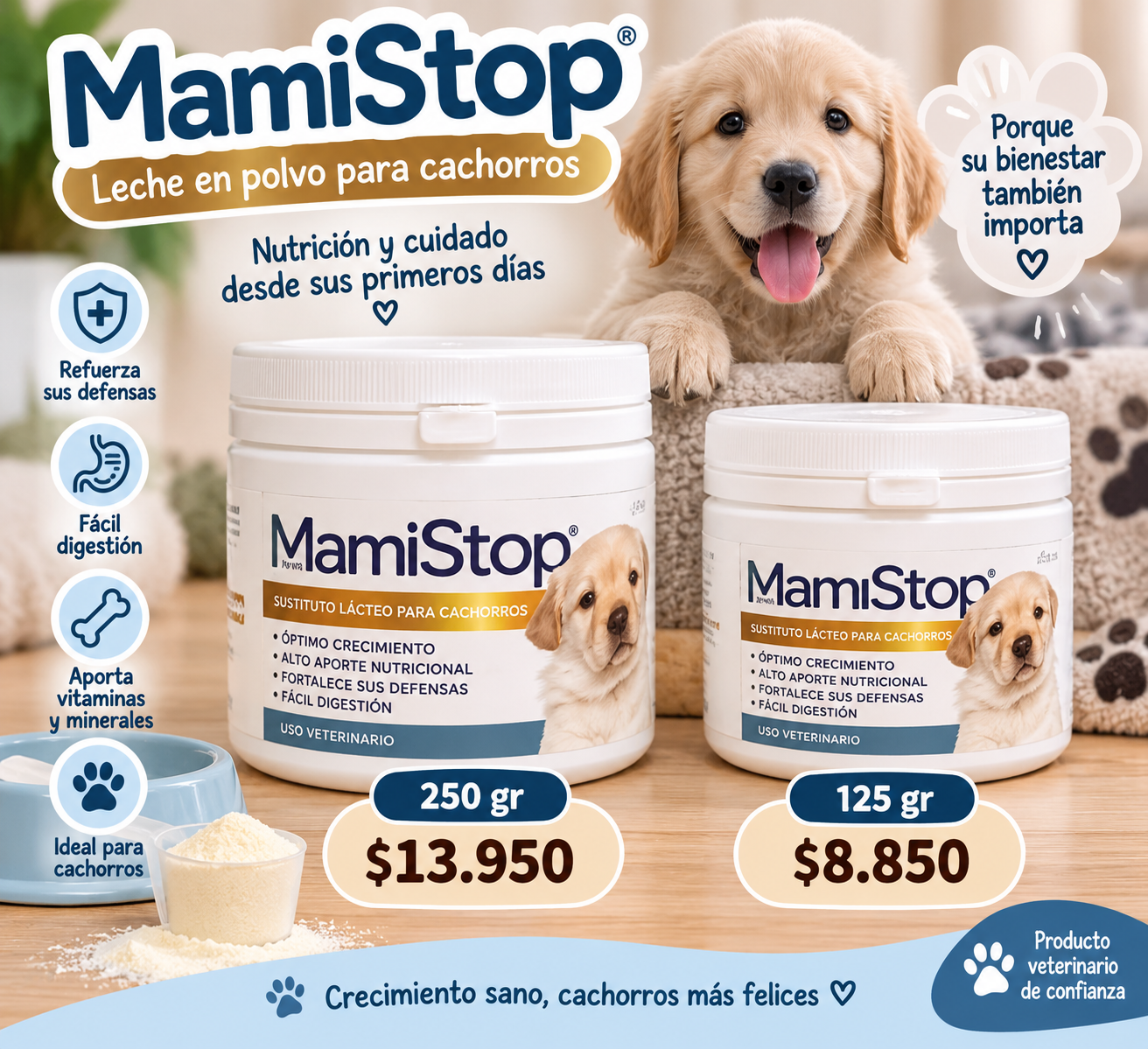 MamiStop leche en polvo para cachorros y gatitos