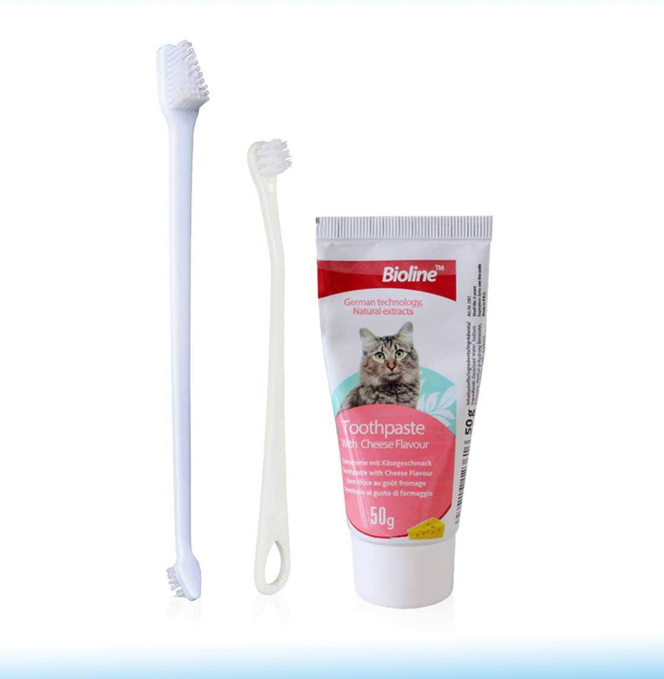 Bioline set dental de gato sabor queso