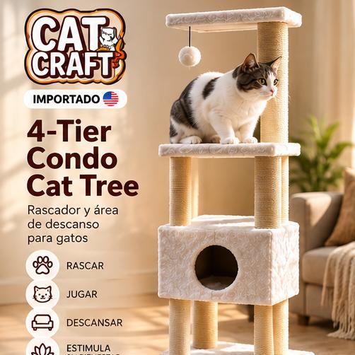 Rascador torre 4 niveles CAT CRAFT