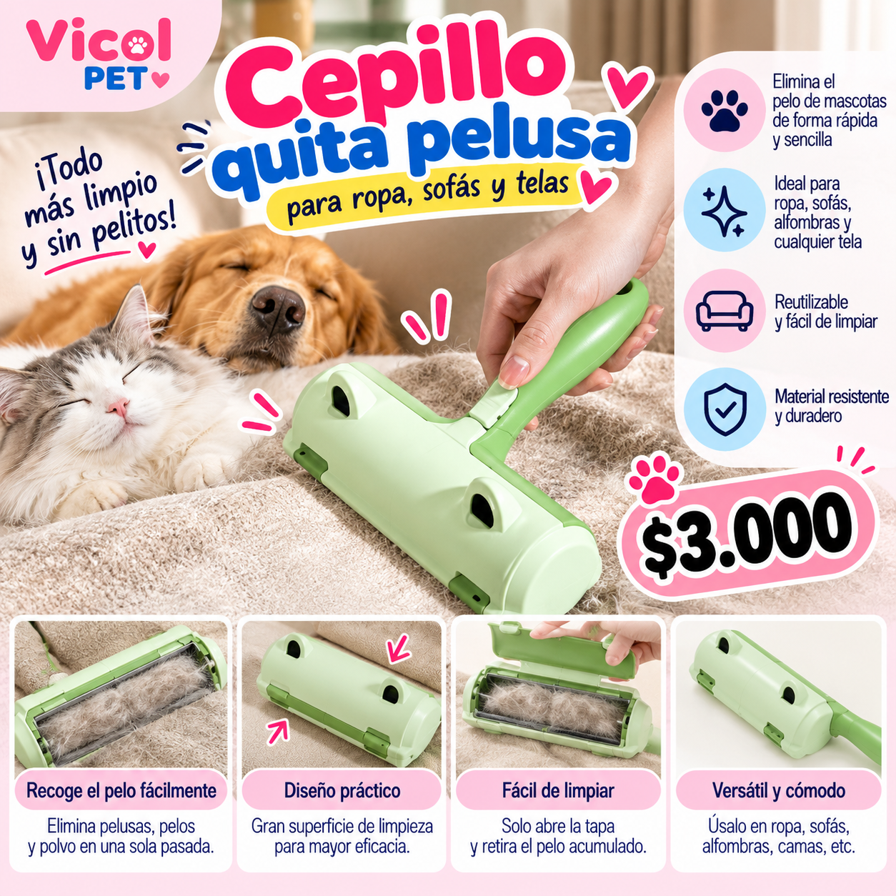 Cepillo quita pelusa