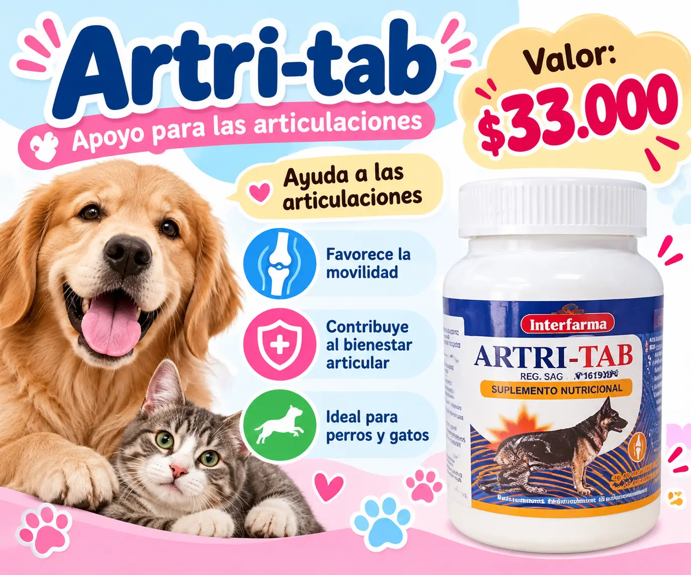 Artri-tab suplemento nutricional