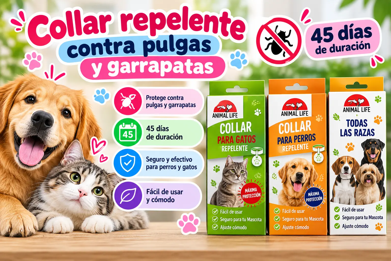 Collar repelente 45 días